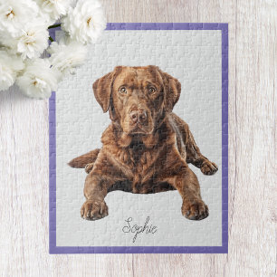 Süßer personalisierter Chocolate Labrador Retrieve