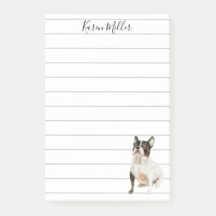 Süßer personalisierter Französischer Bulldogge Post-it Klebezettel