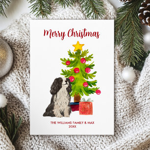 Süßer personalisierter Spaniel-Hund Weihnachten