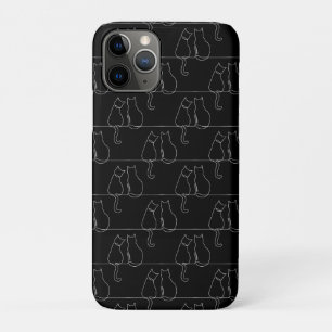 Süßer Pfotenabdruck Tier Hundeliebhaber Weiße Lini Case-Mate iPhone Hülle