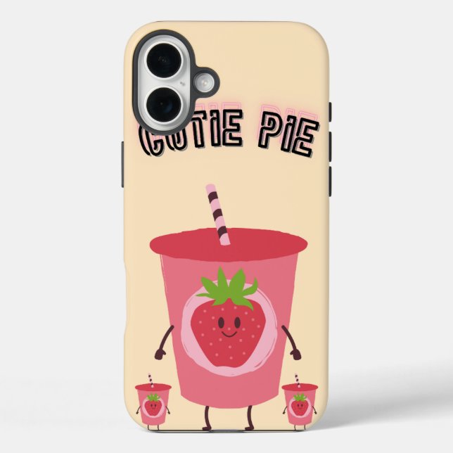 Süßer Pie Erdbeeren Handyhülle  iPhone 16 Plus Hülle (Rückseite)