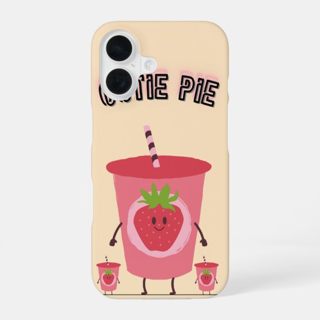 Süßer Pie Strawberry-Handy  iPhone 16 Hülle (Rückseite)