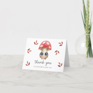 Süßer Pilz - Dankeschön für Baby Shower Dankeskarte