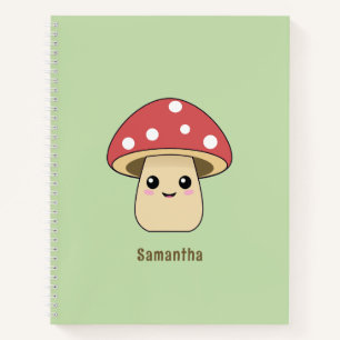 Süßer Pilz Grün Notizbuch