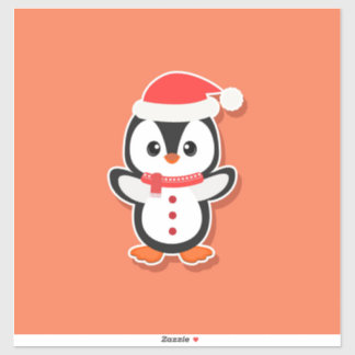 Süßer Pinguin-Aufkleber Größe: 14" x 14" Bogen Aufkleber