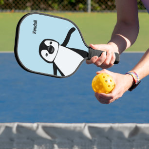Süßer Pinguin Blau Personalisiert für Kinder und E Pickleball Schläger