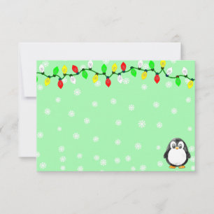 Süßer Pinguin-Cartoon-Blanko-Weihnachten-Winter Mitteilungskarte