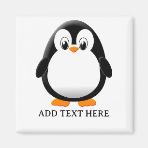 Süßer Pinguin-Cartoon individuell anpassbar Magnet
