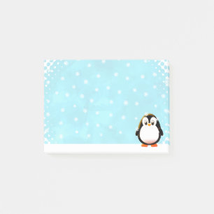 Süßer Pinguin Cartoon Schneeflocken Wasserfarbe Post-it Klebezettel
