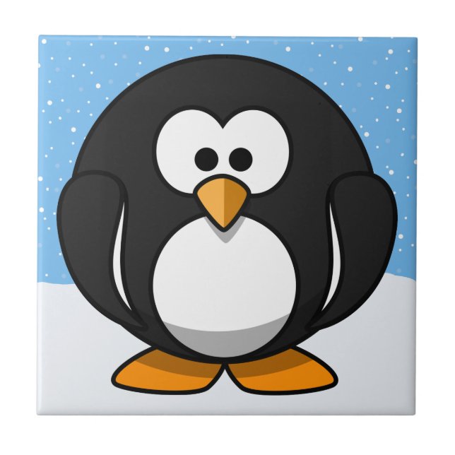 Süßer Pinguin Fliese (Vorderseite)