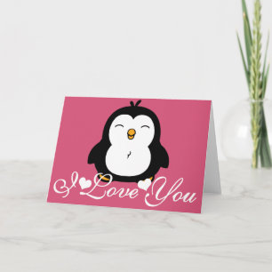 Süßer Pinguin, ich liebe dich Karte