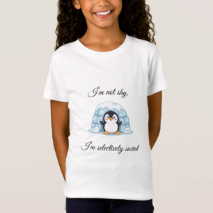 Süßer Pinguin & Iglu T-Shirt – Arktisches Tierdesi