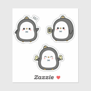 Süßer Pinguin Kawaii Aufkleber Set