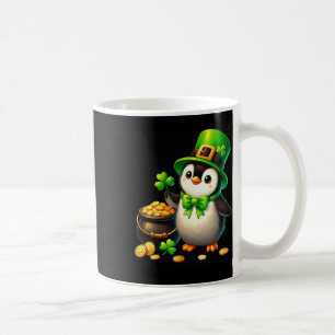 Süßer Pinguin Kobold St. Patricks Day Jungen Mädch Kaffeetasse