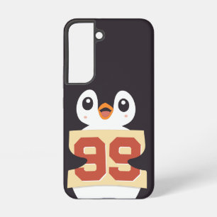 Süßer Pinguin mit einem Schild Samsung Galaxy Hülle