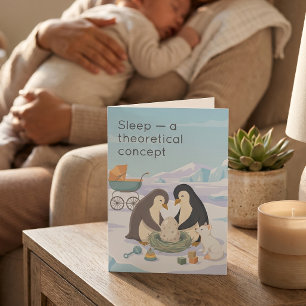 Süßer Pinguin neues Baby Trockener Humor Neues B Karte