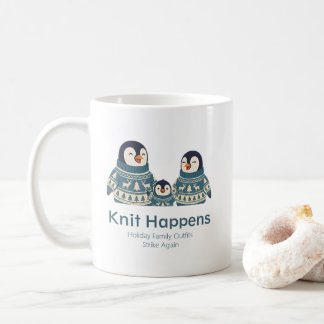 Süßer Pinguin-Pullover Familie | Stricken passiert Kaffeetasse