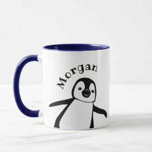 Süßer Pinguin-Spaß-Name Personalisiert Tasse