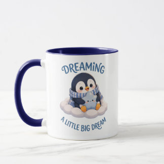 Süßer Pinguin träumt einen kleinen großen Traum Bl Tasse