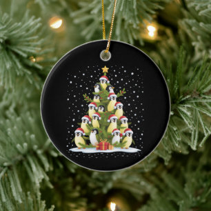 Süßer Pinguin-Weihnachtsbaum Lustiger Feiertag Keramik Ornament