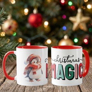 Süßer Pinguin-Weihnachtszauber Tasse
