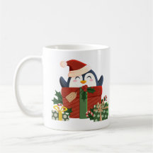 Süßer Pinguin wünscht frohe Weihnachten