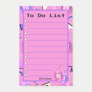 Süßer Pinker Tamagotchi Post-it Klebezettel