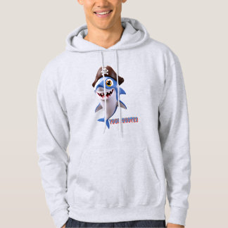 Süßer Piratenhai-Cartoon – 3D-Kinderillustration Hoodie