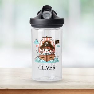 Süßer Piratenseemann auf einem Piratenschiff Trinkflasche