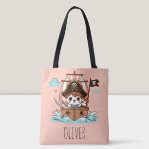 Süßer Piratensegler Kapitän Kid und Schiff Tasche