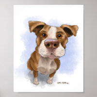 Süßer Pit Bull Cartoon