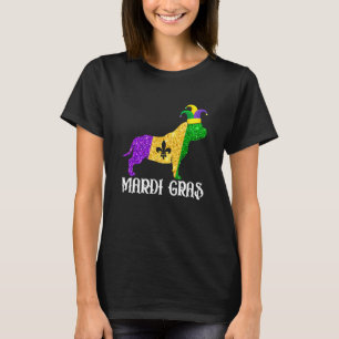 Süßer Pitbull-Hundefreund Mardi Gras Party Narr Ma T-Shirt