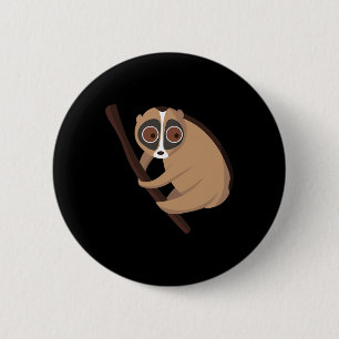 Süßer Plumploris, der einen Ast erklimmt Button