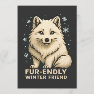 Süßer Polarfuchs – „Fur-endly Winter Friend“ Einladung