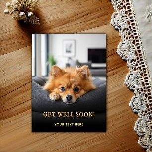 Süßer Pomeranian Gute Besserung  Postkarte