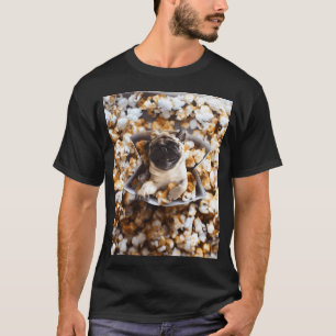Süßer Popcorn-Mops T-Shirt