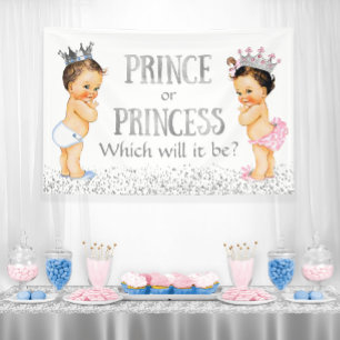Süßer Prinz Prinzessin Geschlecht Enthüllung Baby  Banner