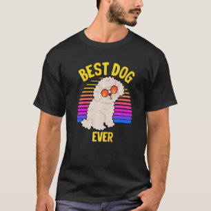 Süßer Pudel Bester Hund Welpe Retro T-Shirt