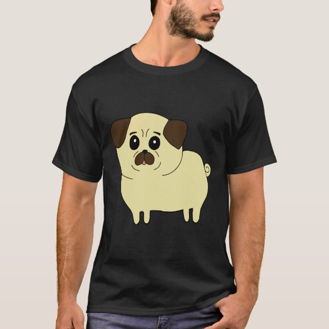 Süßer Pug 709 T-Shirt (Vorderseite)