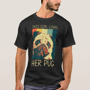 Süßer Pug für Mädchen Kinder Haustier Hund Welpe R T-Shirt
