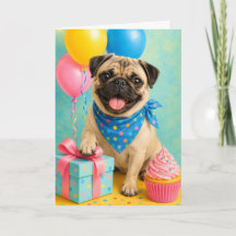Süßer Pug-Geburtstag