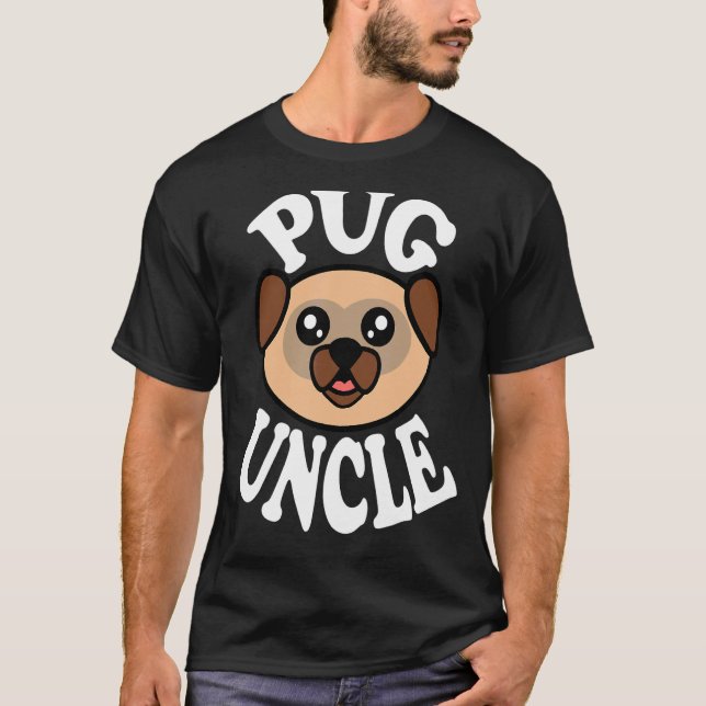 Süßer Pug-Onkel T-Shirt (Vorderseite)