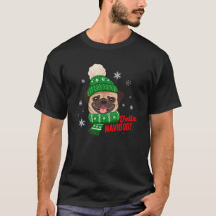 Süßer Pug-Weihnachts-Feliz Navidog für Jungen Mädc T-Shirt