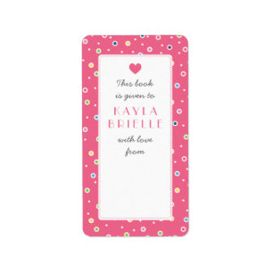 Süßer Punkt Bubble Book Gift Buchzeichen Label Adressaufkleber