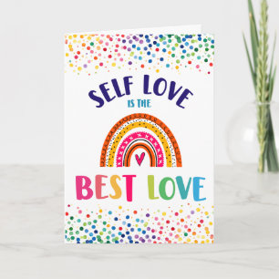 Süßer Regenbogen Selbstliebe ist die beste Liebe P Karte