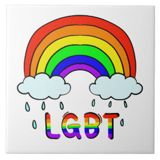 Süßer Regenbogen Süße Kritzelei LGBTQ Fliese