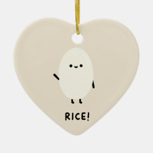 süßer Reis-Charakter minimal kawaii lustiger Reis Keramik Ornament