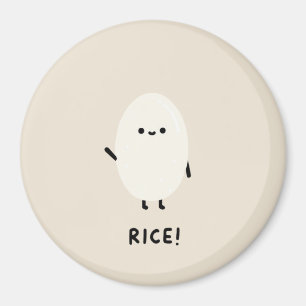 süßer Reis-Charakter minimal kawaii lustiger Reis  Magnet
