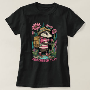 Süßer reisender Dachs in Wildblume, Dachsliebhaber T-Shirt