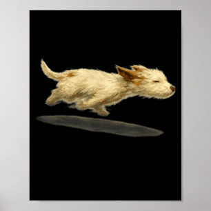 Süßer rennender Hund Poster